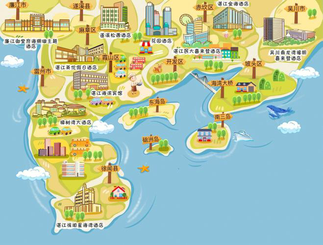 郑场镇手绘地图旅游的艺术指南